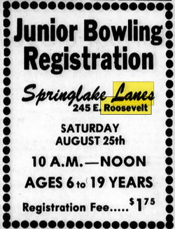 Springlake Lanes - Aug 24 1979 Ad